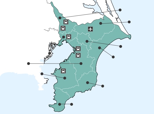 成田空港（第１旅客ターミナル）駅周辺の地図