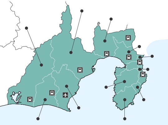 浜松駅周辺の地図