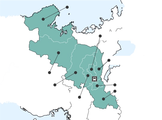 六地蔵駅周辺の地図