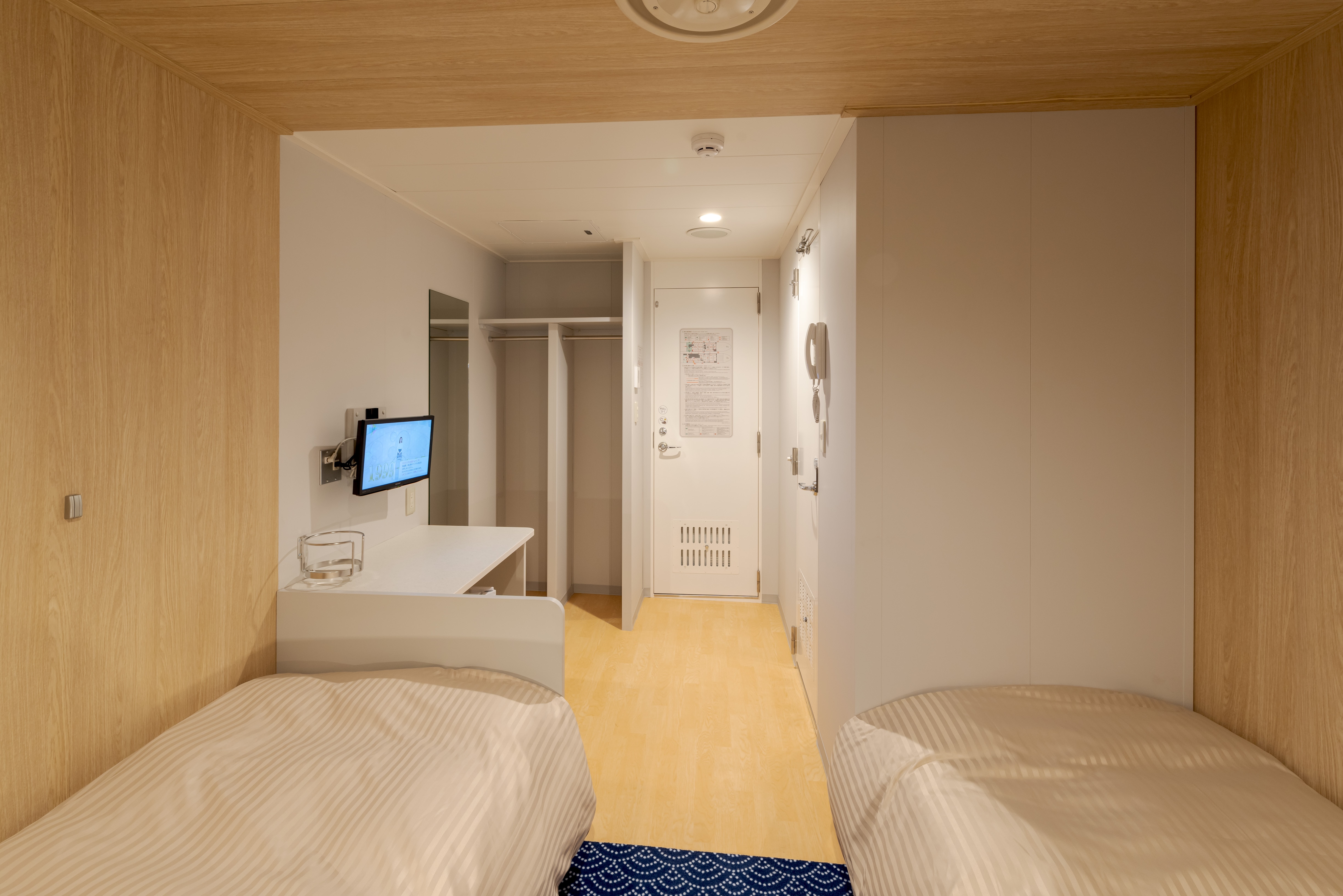 クイーンコーラルクロスの客室 一等（2名部屋）