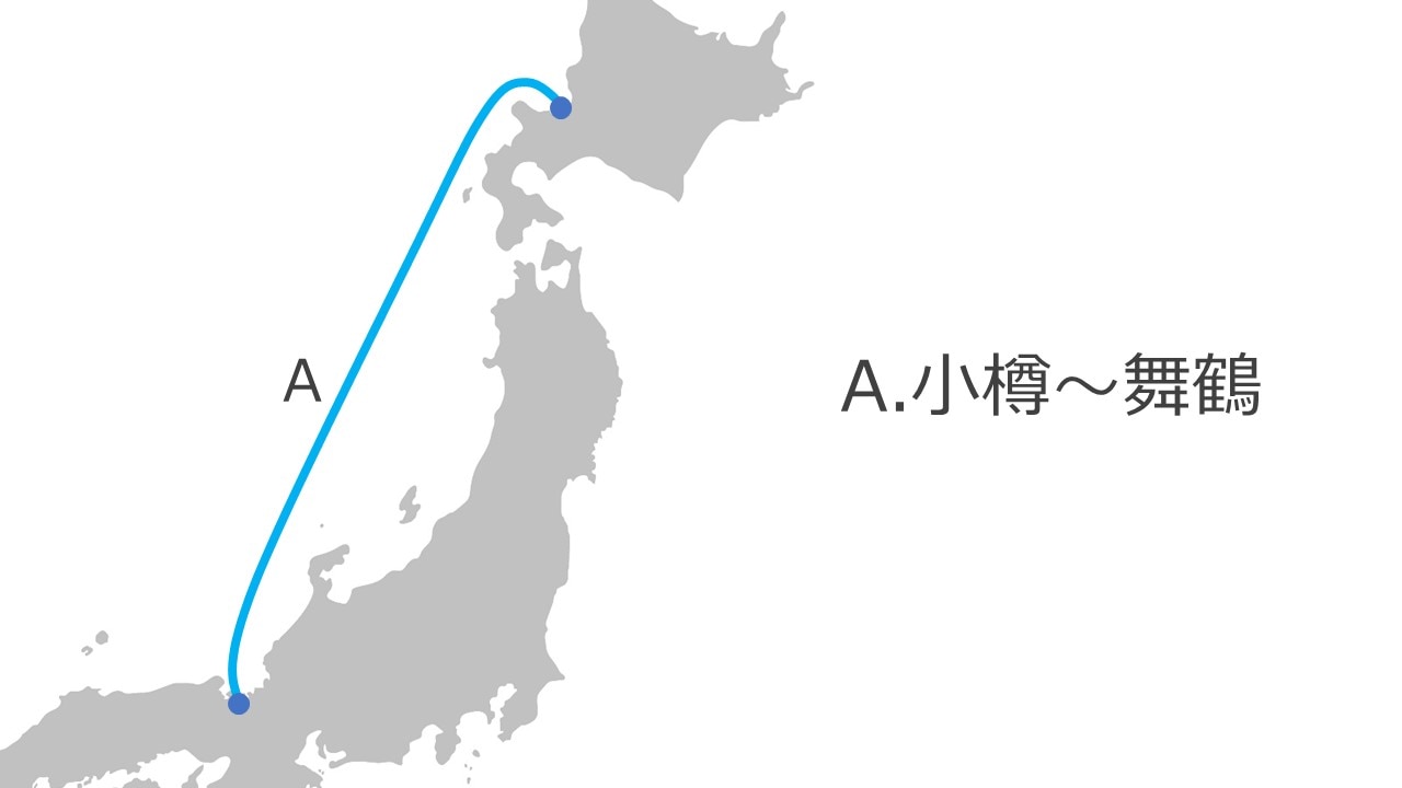 北海道 (小樽港) から関西への格安フェリー
