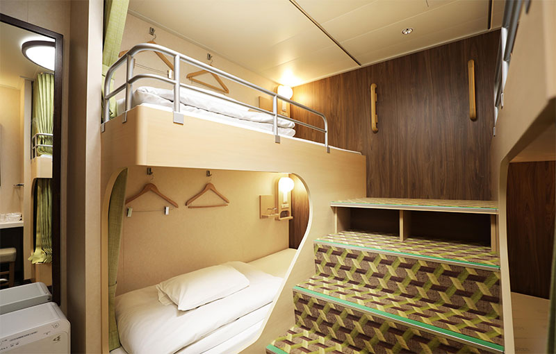 さんふらわあ　むらさきの客室 プライベートベッドグループ