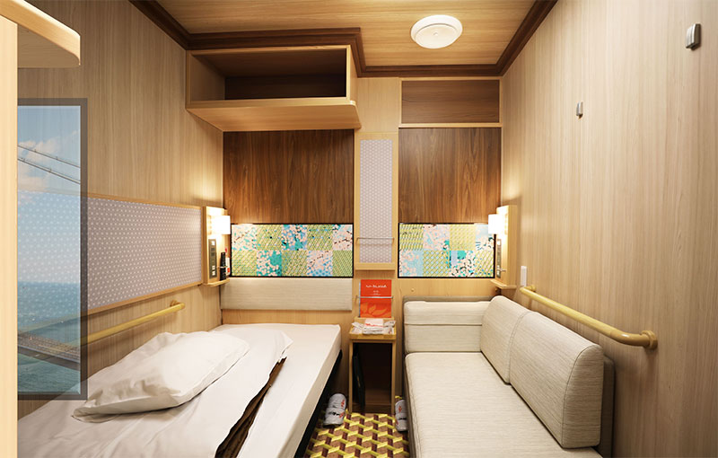 さんふらわあ　むらさきの客室 プライベートシングルツイン