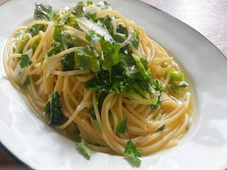 アンチョビと春野菜のペペロンチーノ スパゲッティ