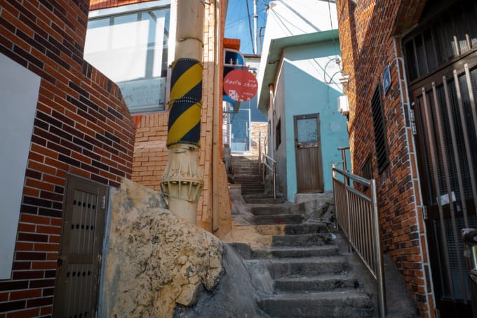 甘川文化村の道