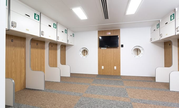 東海汽船の大型客船「橘丸」　客室【2等室】