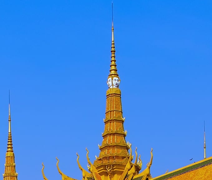 カンボジア王宮の尖塔（プノンペン）