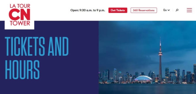 CNタワー　チケット購入（トロント）