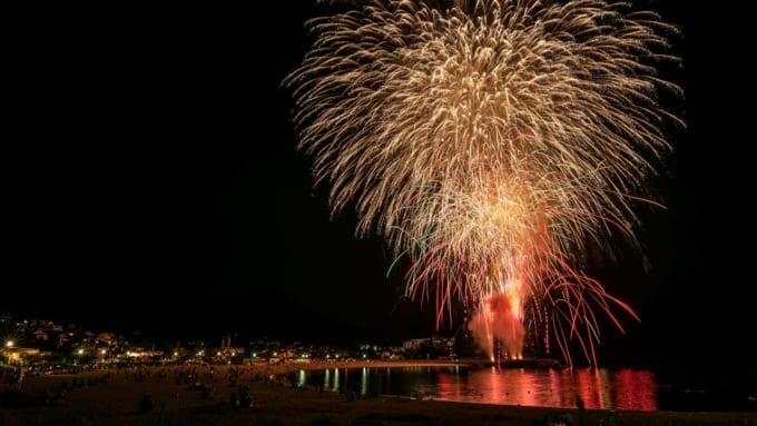 【長浜海浜公園】伊豆多賀温泉海上花火大会