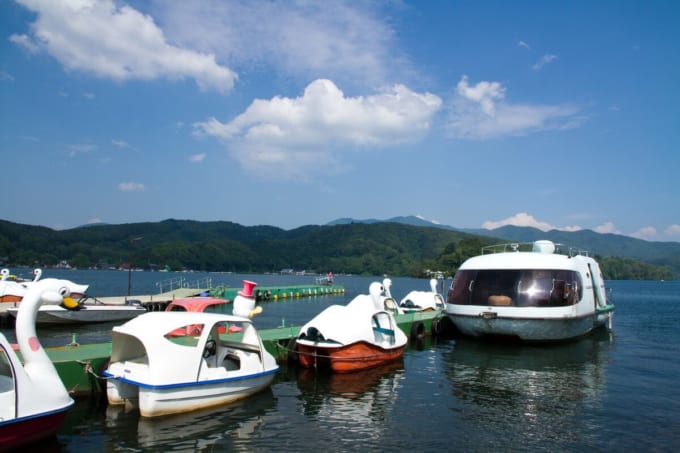 野尻湖のボート（長野）