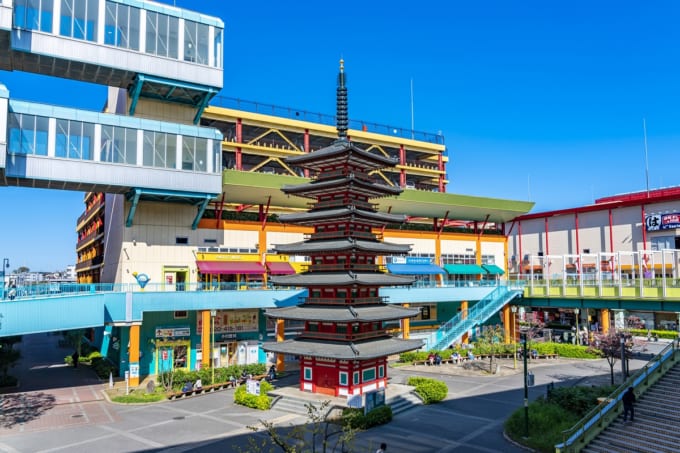 ビナウォーク 海老名中央公園の七重塔