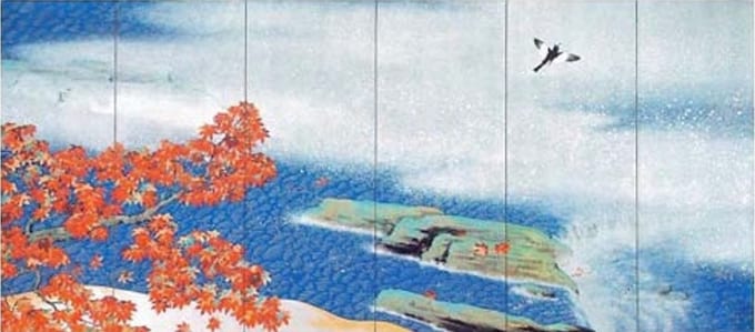横山大観『紅葉』（足立美術館）