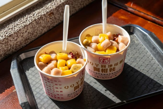 「阿柑姨芋圓」の芋圓（台湾・九份）