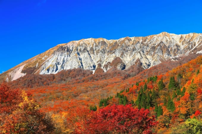 紅葉美しい大山（鍵掛峠）