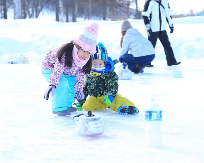 まほら岩手「氷の世界」氷上ヤカーリング