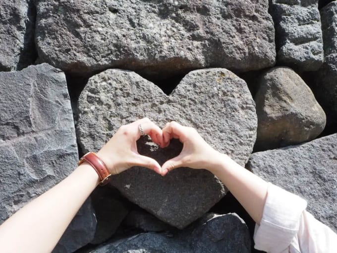 眼鏡橋「ハートストーン」（長崎県長崎市）