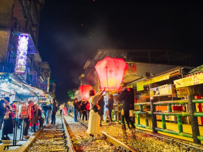 十分（台湾）天燈上げ体験