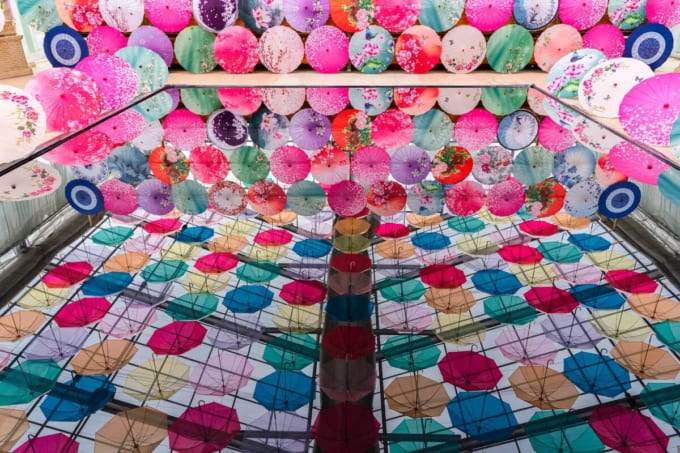 猪苗代ハーブ園　アンブレラスカイ