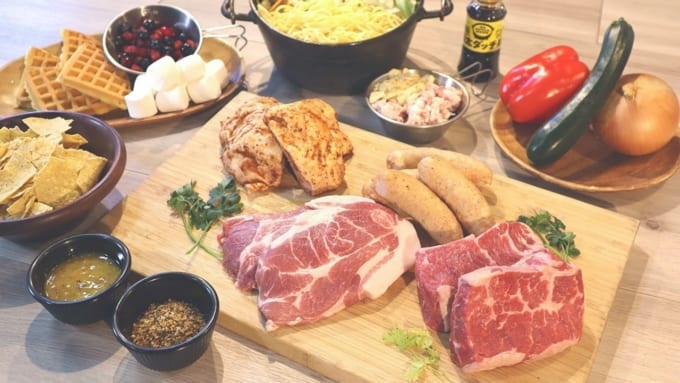 本牧市民プールのバーベキューの食材