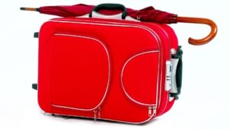 スーツケースと傘