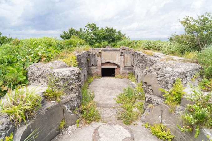 函館山の砲台跡（千畳敷要塞跡）