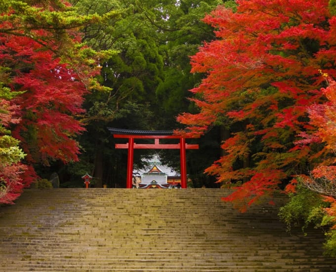 紅葉美しい霧島神宮