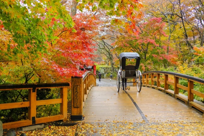 小諸城 黒門橋と人力車