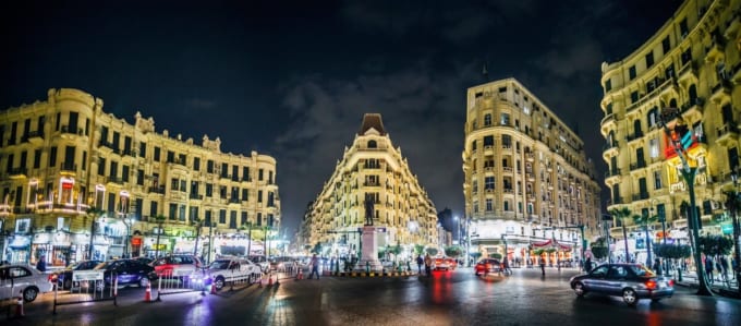 カイロのダウンタウン地区（エジプト）