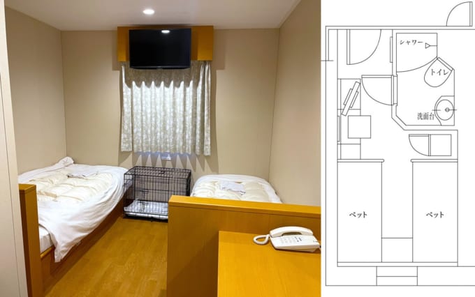 新日本海フェリー「けやき」の客室（ステート ウィズペット）