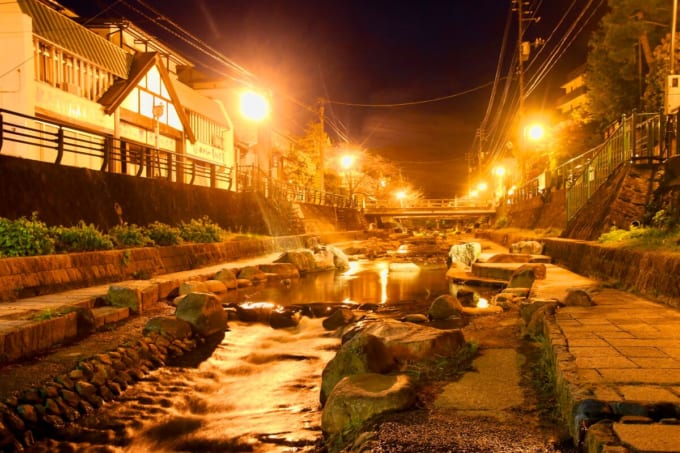玉造温泉　夜景ライトアップ