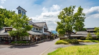 小布施　北斎館前広場