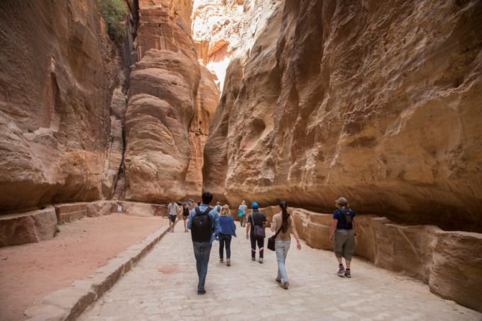 ペトラ遺跡のシーク（ヨルダン）