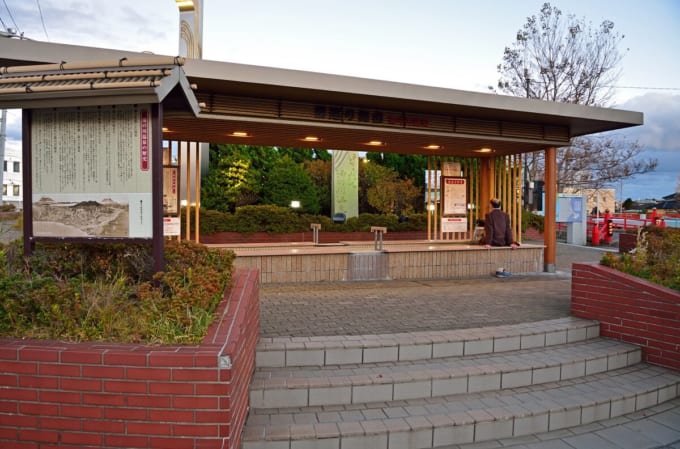 湯の川温泉　足湯「湯巡り舞台」