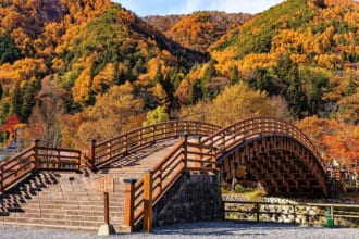 奈良井宿　木曽の大橋