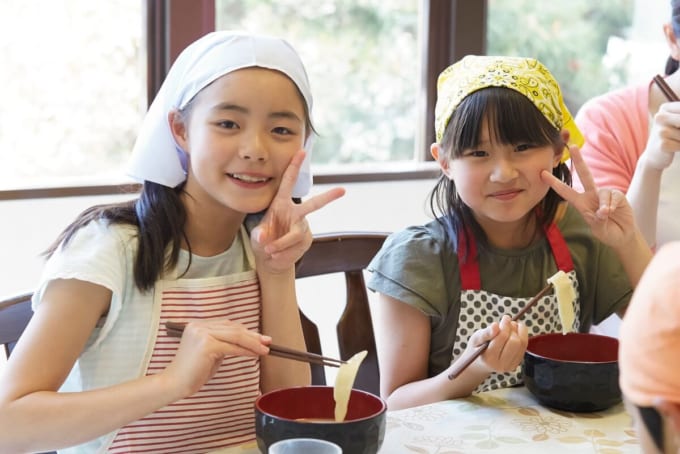 うどん打ち体験　試食