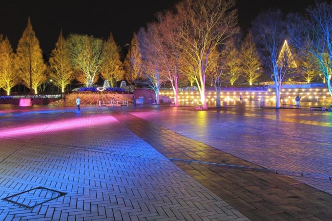 あづま総合運動公園のイルミネーション