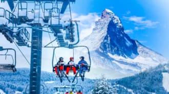 マッターホルンのリゾートスキー場