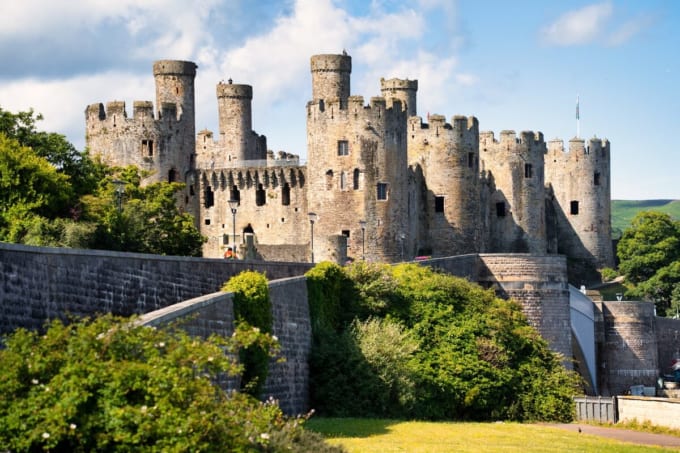 「コンウィ城」グウィネズのエドワード1世の城郭と市壁（ウェールズの世界遺産）