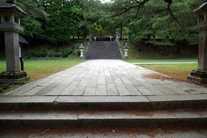 香山公園 うぐいす張りの石畳
