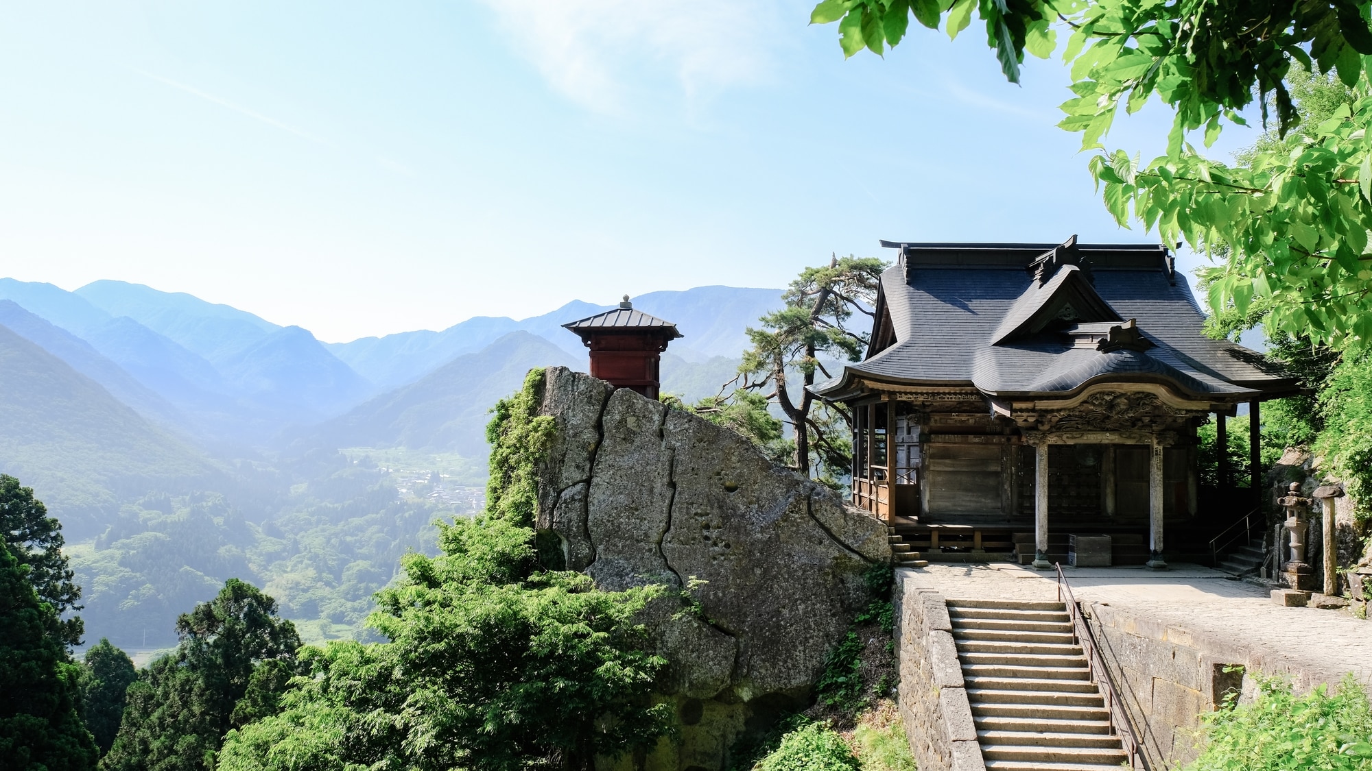 芭蕉 奥の細道 山寺 石のオブジェ - 置物