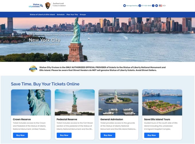 Statue City Cruises（自由の女神チケット＆フェリー）