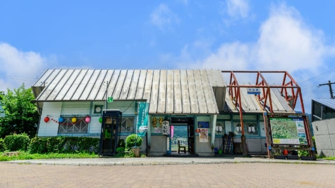 熊本県　中松駅の風景　南阿蘇鉄道