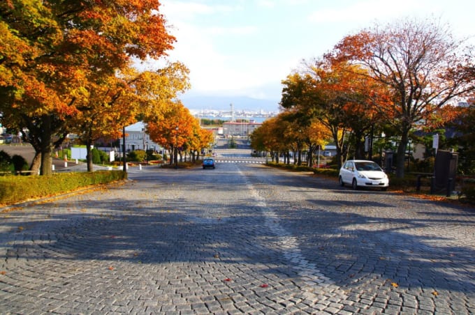 紅葉の基坂（函館）