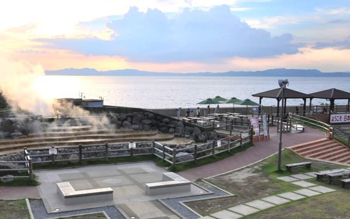 小浜温泉の源泉足湯（長崎県雲仙市）