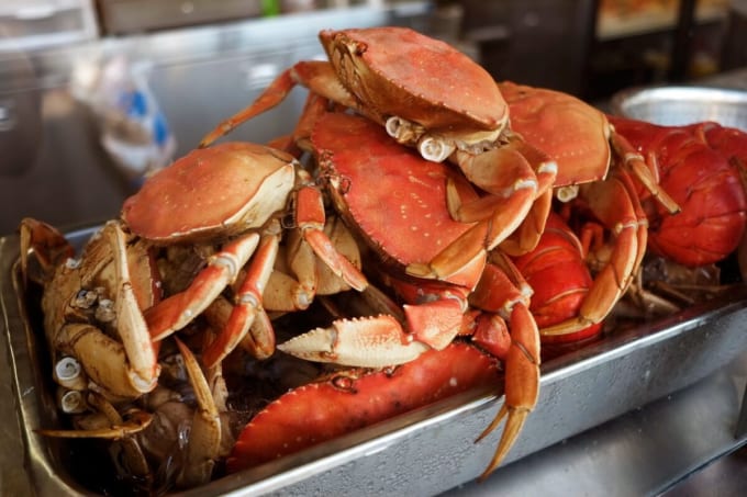 サンフランシスコのアメリカイチョウガニ（ダンジネスクラブ）