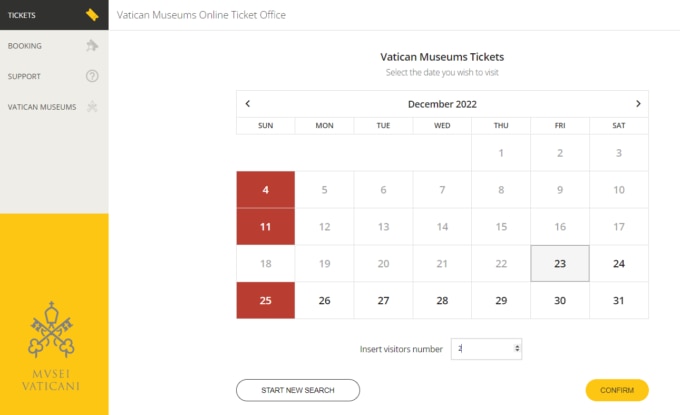 バチカン美術館　チケット予約