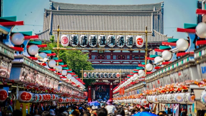 東京都浅草寺　三社祭の風景