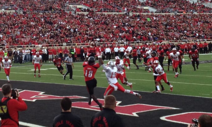 football game at Jones AT&T Stadium in Lubbock, TX.