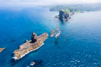 上空から見た神威岬