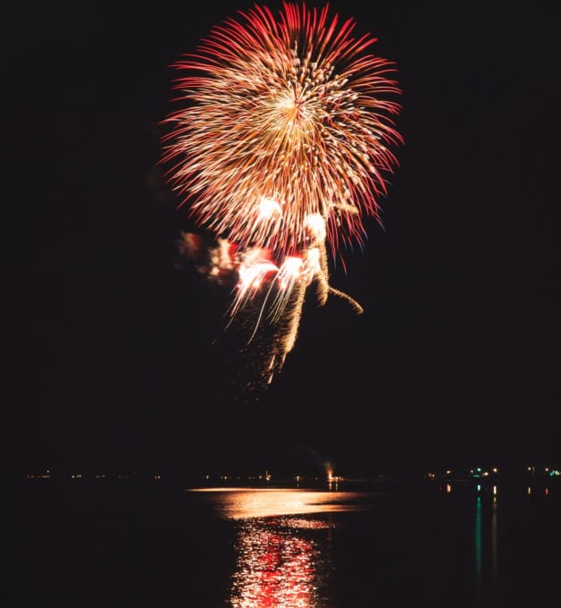 猪苗代湖の花火